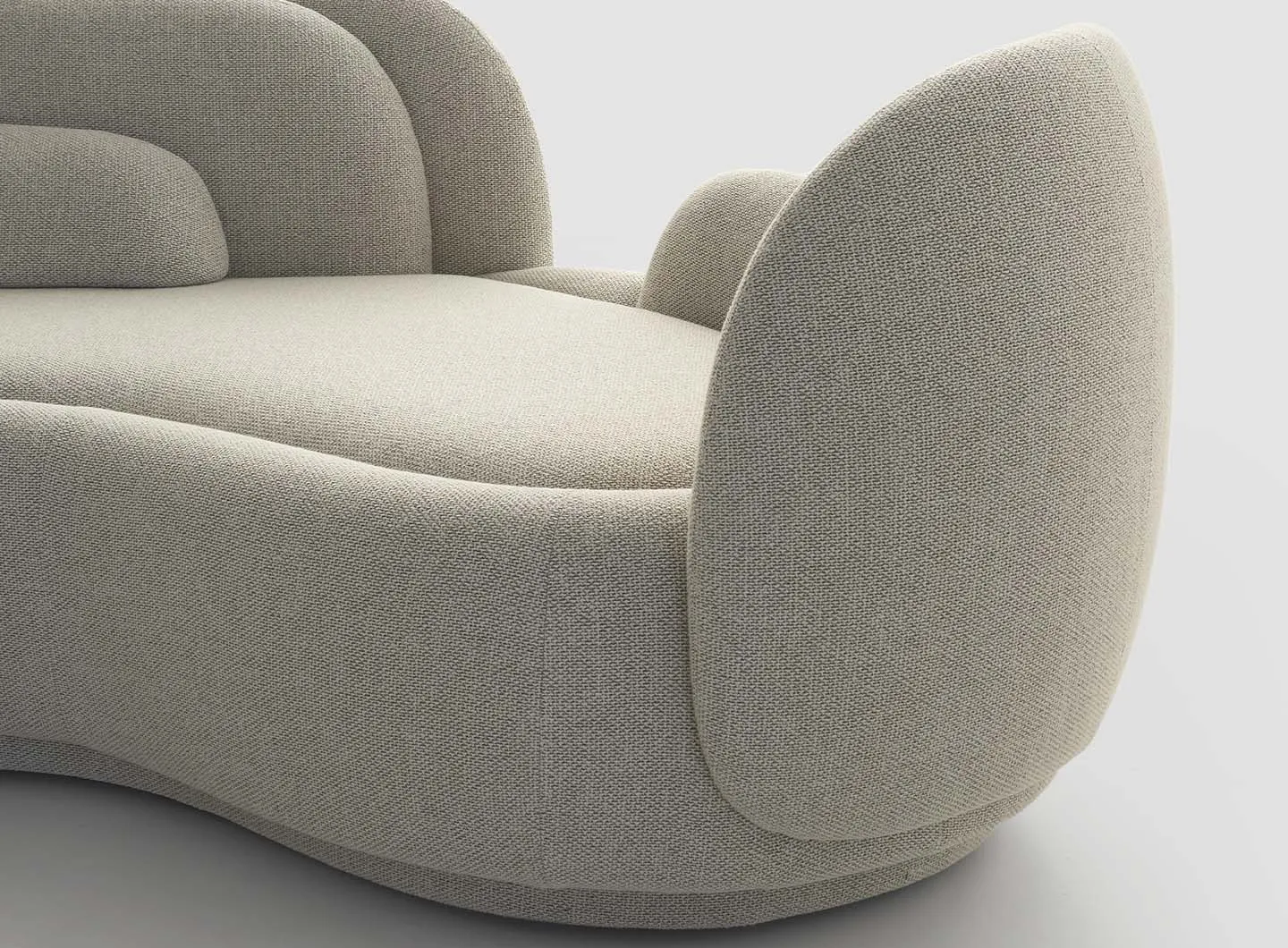 Dettaglio divano Peonia design Cristina Celestino per Pianca
