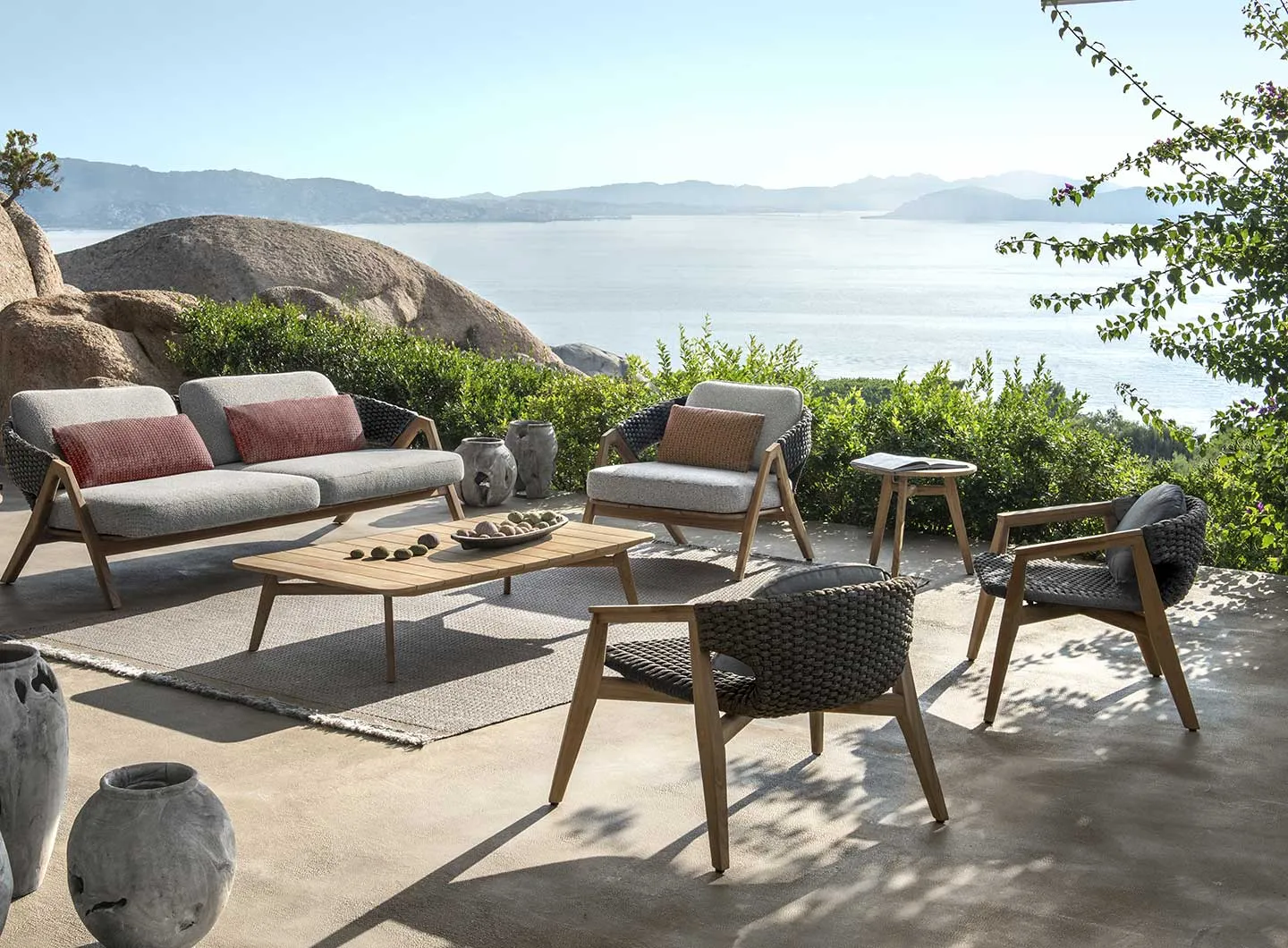 Ethimo - Knit lounge set, design by Patrick Norguet