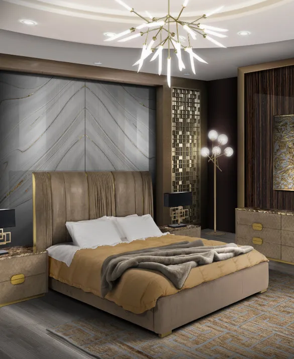Stone International Waldorf Upholstered Bed